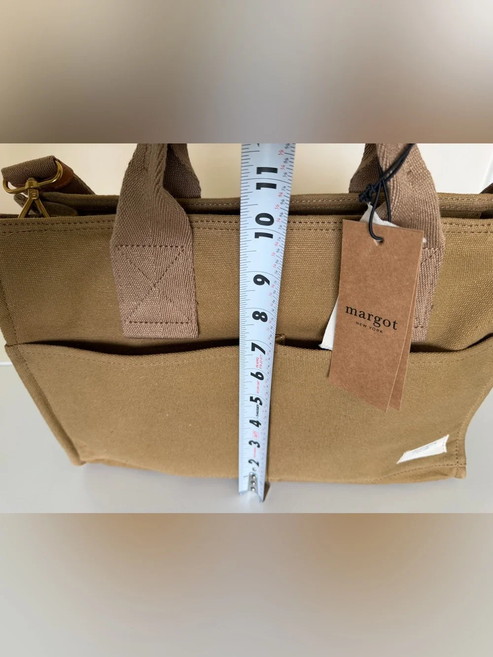 NWT margot New York Unisex Bianca Satchel Canvas Bag BoatTote Crossbody Academia